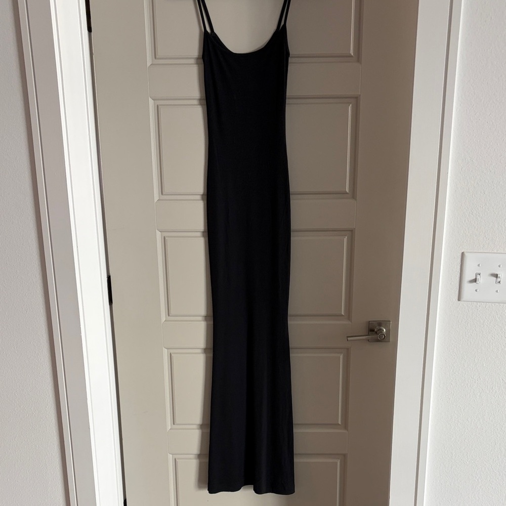 SKIMS Black Bodicon Maxi Dress